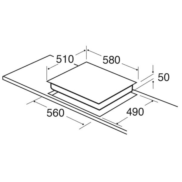 Cda he6052 stainless steel solid plate hob