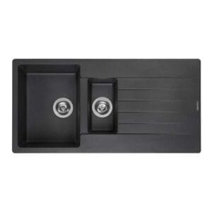 Reginox Harlem 15 1.5 Bowl Granite Sink - Black