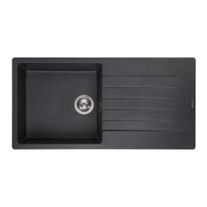 Reginox Harlem 10 Single Bowl Granite Sink - Black