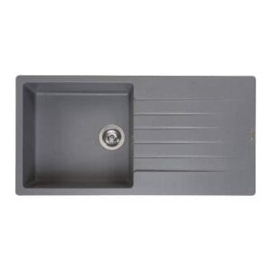 Reginox Harlem 10 Single Bowl Granite Sink - Grey Silver