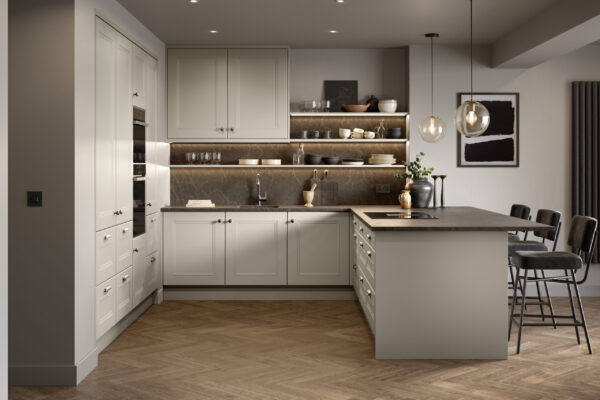 Bella buxton supermatt taupe grey kitchen scaled