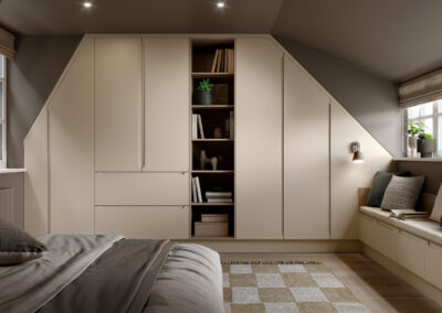 Bella chelsea supermatt macademina bedroom sloping ceiling scaled(1)