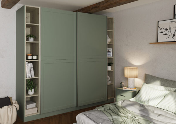 Bella matt sage green richmond sliding door bedroom scaled