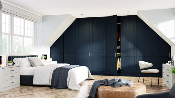 Bella paint flow matt indigo blue and paint flow matt light grey carlton bedroom scaled