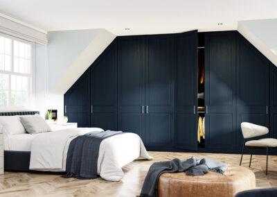 Bella paint flow matt indigo blue and paint flow matt light grey carlton bedroom scaled(1)