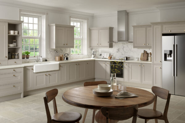 Tullymore supermatt taupe grey kitchen scaled 1