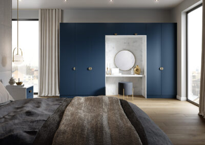 Zurfiz supermatt cascade blue and serica matt indigo blue bedroom scaled