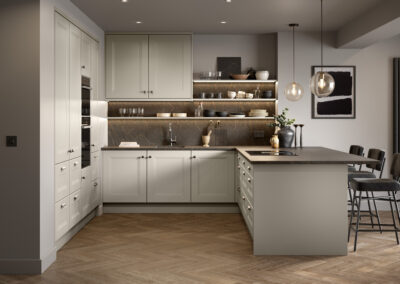 Bella buxton supermatt taupe grey kitchen
