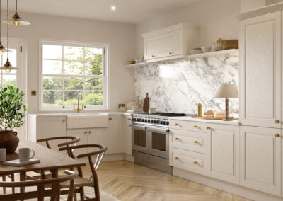Bella carlton paint flow matt taupe grey kitchen