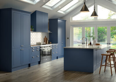 Bella dalton matt colonial blue kitchen