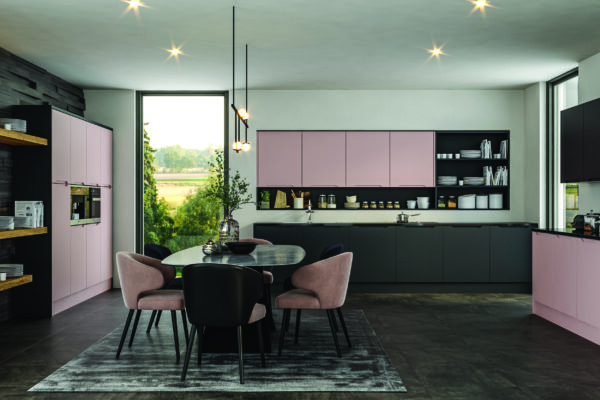 Bella matt blush pink integra full handle option
