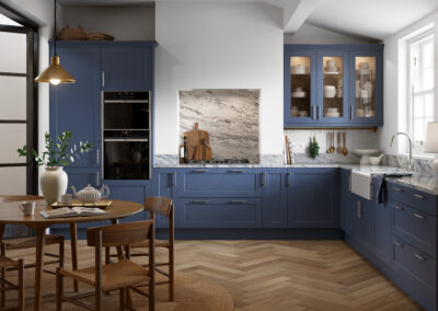 Bella richmond paint flow matt colonial blue kitchen