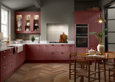 Bella richmond supermatt rusty red kitchen
