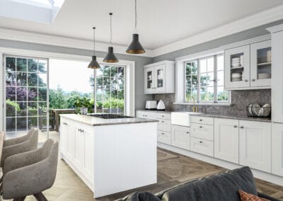 Bella supermatt dove grey supermatt white carrick