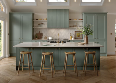 Bella tullymore matt sage green kitchen