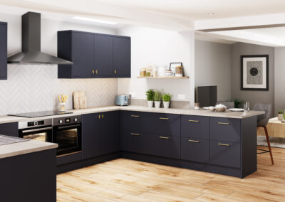 Firbeck supermatt indigo blue