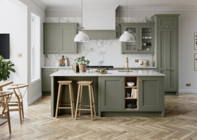 Hadley sage green kitchen