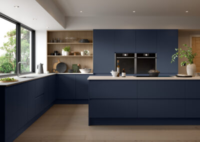 Jayline supermatt indigo blue kitchen