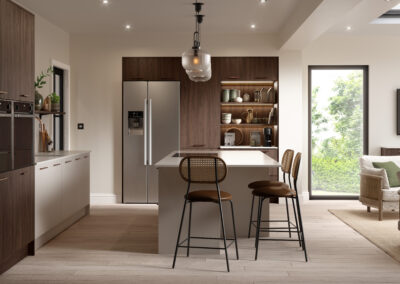 Valore vanguard walnut and matt cashmere kitchen