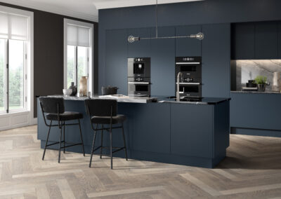 Zurfiz serica matt indigo blue kitchen