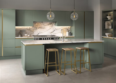 Zurfiz serica matt sage green kitchen
