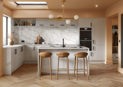 Zurfiz supergloss light grey kitchen