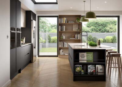 Zurfiz supermatt graphite inrail kitchen