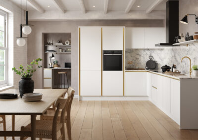 Zurfiz supermatt white inrail kitchen