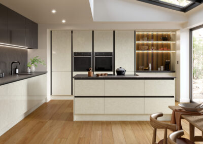 Zurfiz ug moonstone and supergloss graphite kitchen