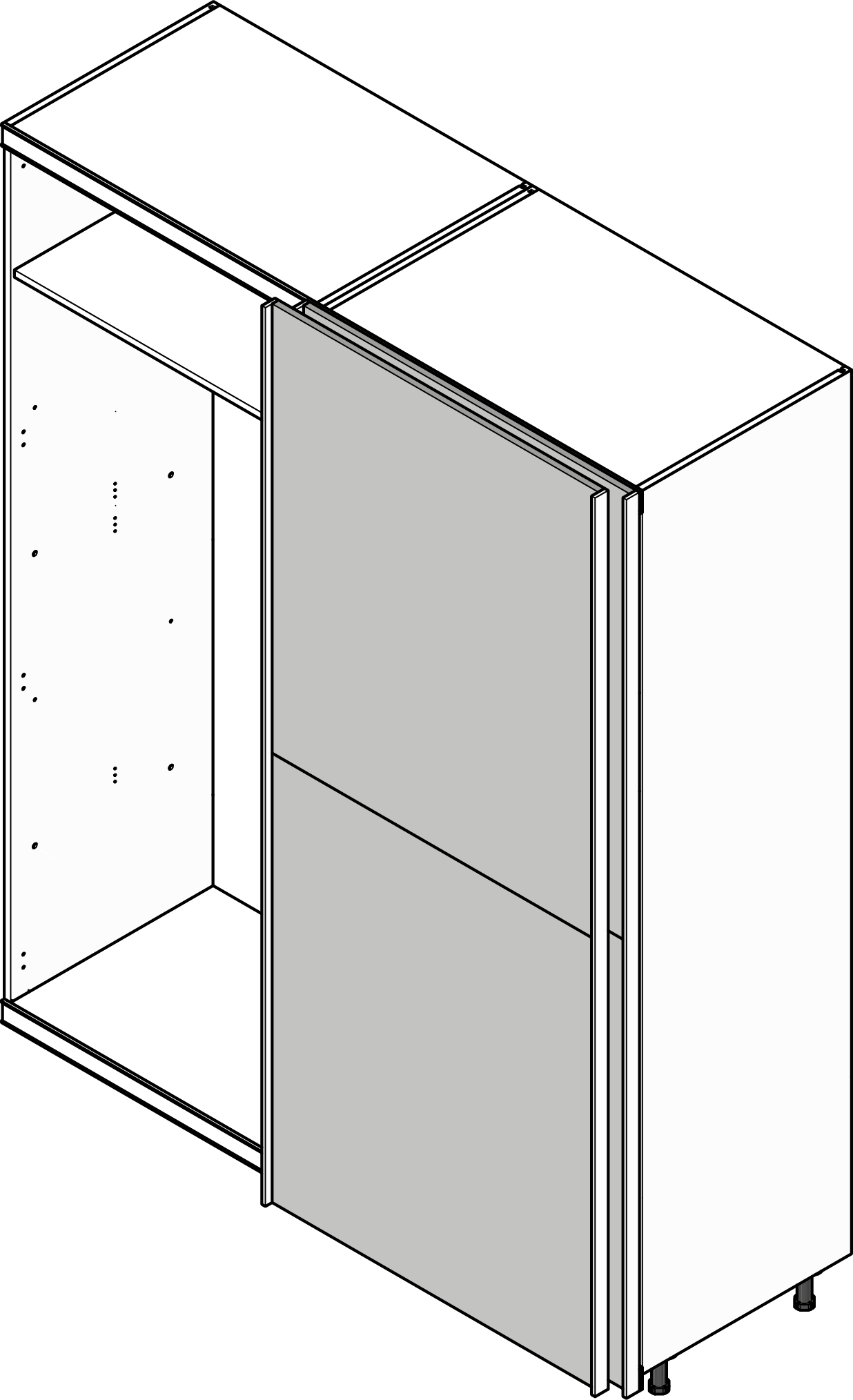 Internal left single hanging
