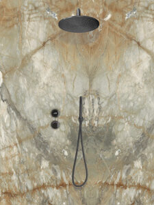 Tog ring hwhk gg ted shower kit 2 outlet round hand shower wall gun metal