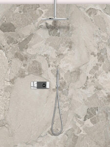Tog sqr hchk ch ted shower kit 2 outlet round hand shower square chrome