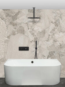 Tog sqr hchkb mb ted shower kit 3 outlet round hand shower square black
