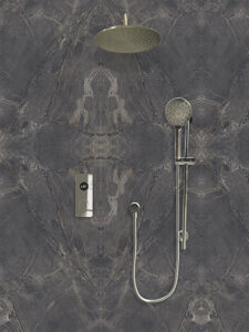Tog sqr hwsl bn slide rail 2 outlet wall arm brushed nickel