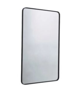 Vrm060 verge rect mirror black vrm045
