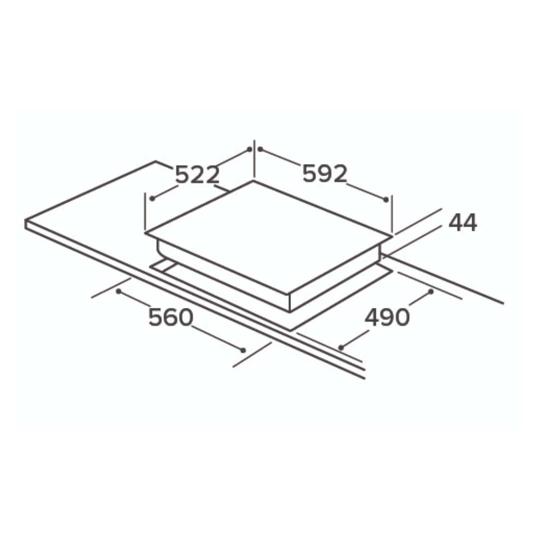 0014597 cda hn6112fr four zone induction hob