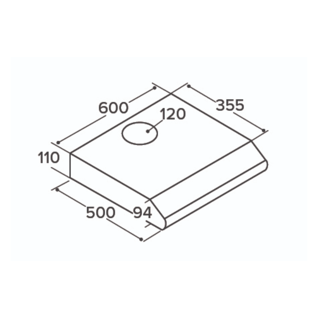 0014658 cda cst62ss standard extractor hood