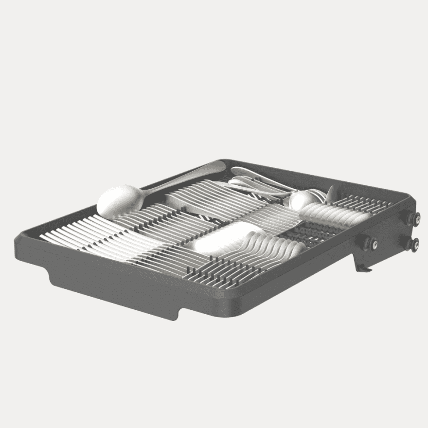 Cda h815xw448xd550 integrated slimline sliding hinge dishwasher with drawer