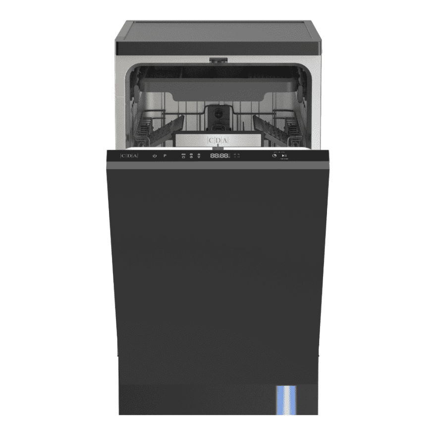 Cda h815xw448xd550 integrated slimline sliding hinge dishwasher with drawer