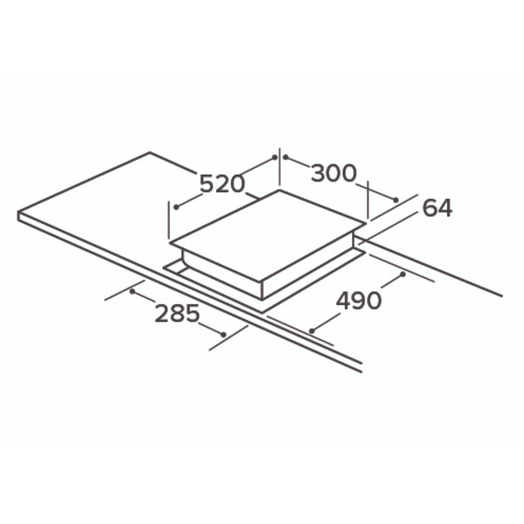 0014577 cda hc3621fr domino two zone ceramic hob