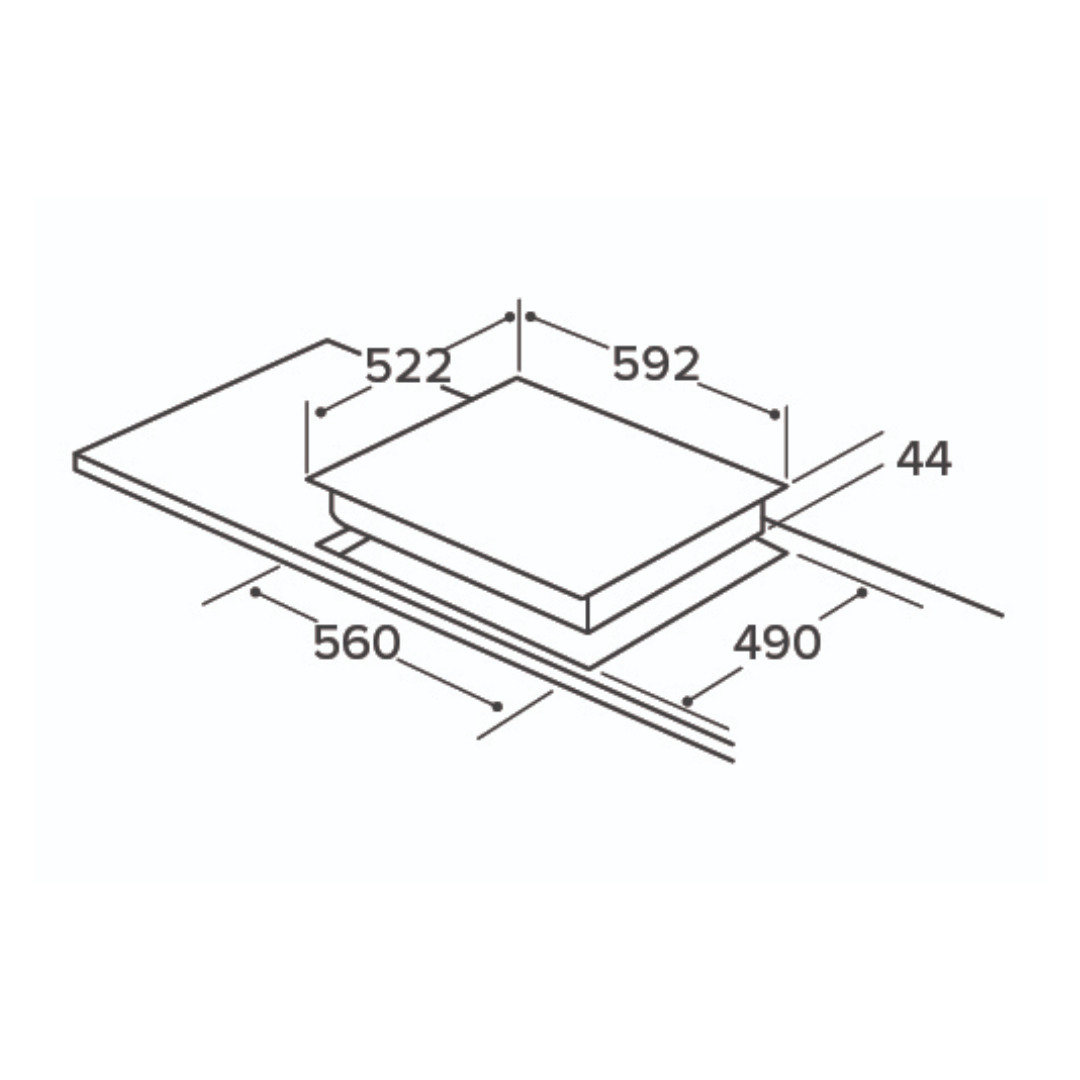 0014595 cda hn6013fr four zone induction hob