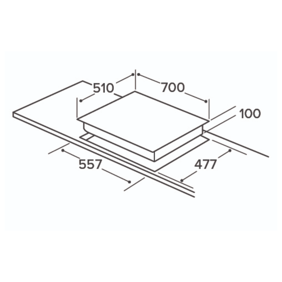 0014630 cda hvg631mb four burner gas glass hob