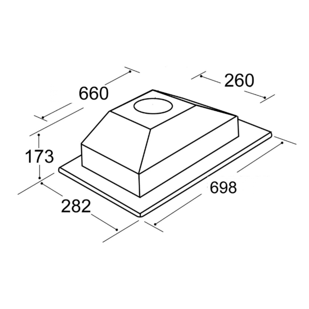 0014672 cda cca72si canopy extractor hood