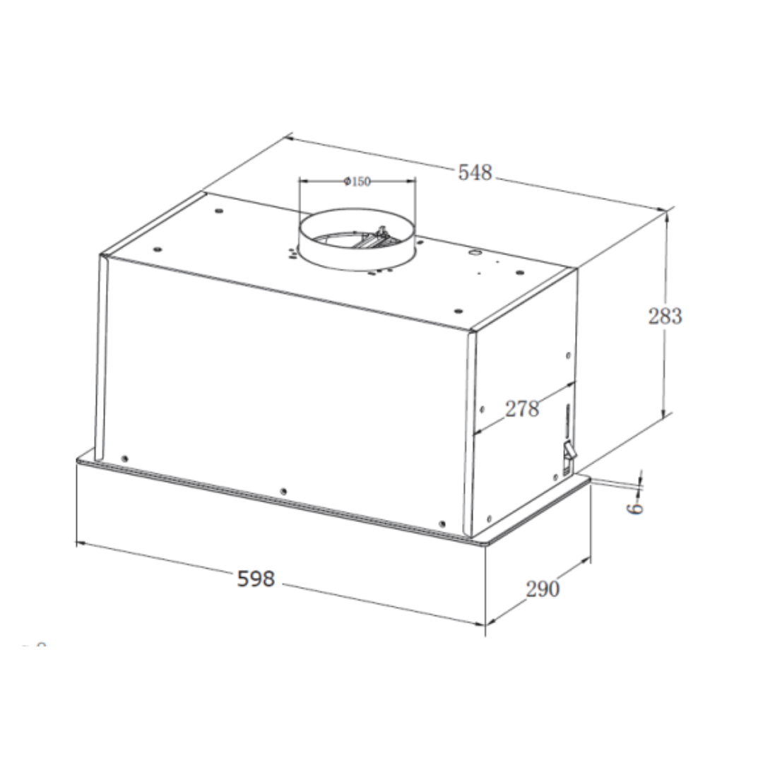 0014675 cda ccg60bl gesture canopy extractor hood