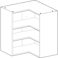 720 x 650 wall corner unit