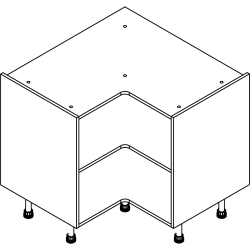 720 x 950 corner base unit